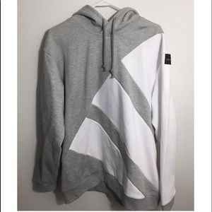 Adidas Grey Striped Hoodie